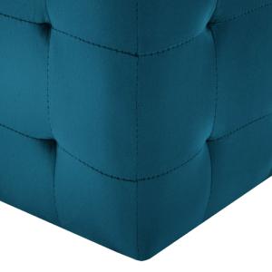 POUF cube, habillage velours 5 coloris, lot de 2.