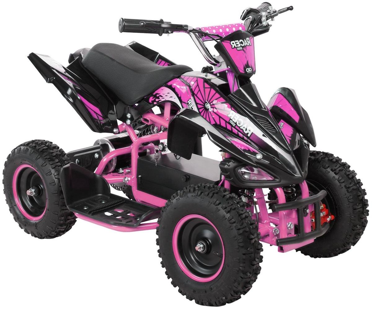 Quad électrique enfant - voiture électrique enfant - marche AV, AR - 6 V,  V. max. 4,6 Km/h - rose au meilleur prix