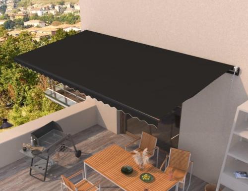 STORE BANNE anthracite 600 x 350 cm, motorisé, toile anthracite
