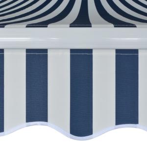STORE BANNE 600 x 350 cm, motorisé, toile bleu/blanc