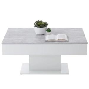 TABLE basse coulissante, 100 x 65 cm, gris béton