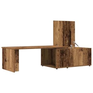 TABLE basse 150 cm, coulissante en bois, coloris vieux bois