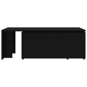 TABLE basse 150 cm, coulissante en bois, noir