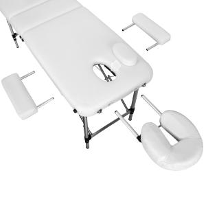 TABLE massage, aluminium, pliante, blanche