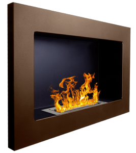 CHEMINEE ETHANOL inox, 65 cm, marron, COLORADO