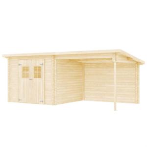 ABRI de jardin, bois massif 28 mm, extension, surface 15 m²