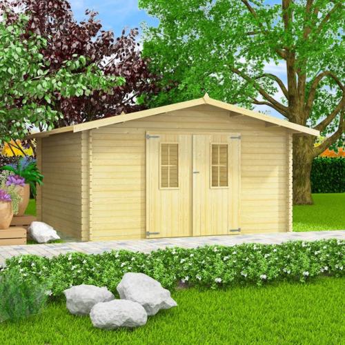 ABRI de jardin en bois massif 34 mm, surface 16 m²