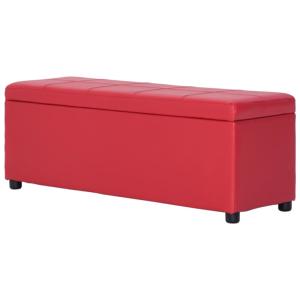 Banquette coffre de rangement, 120 cm, rouge