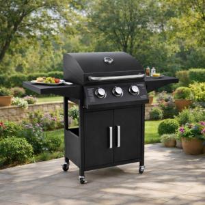 BARBECUE à gaz, 3 brûleurs avec housse protection