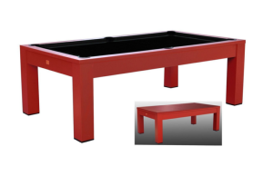 BILLARD 8 Ft bois massif rouge, ardoise avec plateau table, LUCIFER