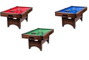 BILLARD type PRO 6 Ft, marron, tapis bleu