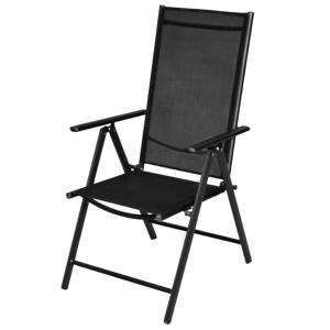 CHAISE pliante anthracite, pour salon de jardin en aluminium