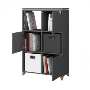 ETAGERE bibliothèque, anthracite, gamme ELEGANT