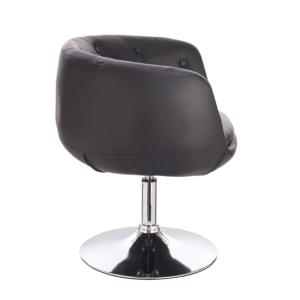 Fauteuil Design Club, cuir noir