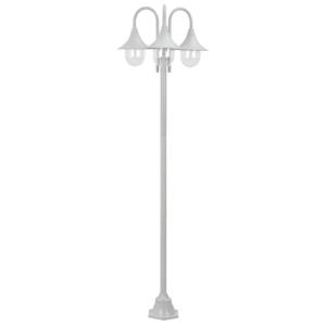 LAMPADAIRE BLANC, lampe jardin extérieur 3 têtes