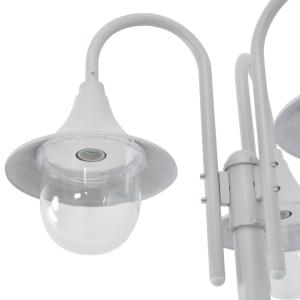 LAMPADAIRE BLANC, lampe jardin extérieur 3 têtes