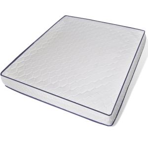 Lit en cuir 140 x 200 blanc avec matelas