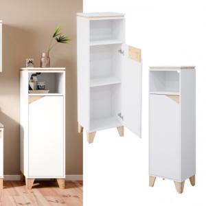 Meuble haut, 126cm sur pieds, blanc, gamme ELEGANT