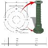 POMPE à eau manuelle de jardin en fonte avec socle