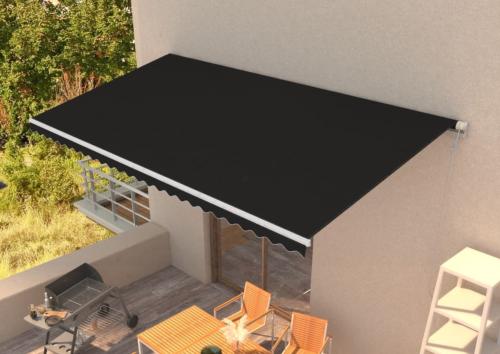 STORE BANNE 6 x 3 mètres, motorisé, anthracite