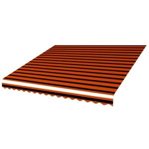 STORE BANNE 350 x 250 cm, toile orange/marron, motorisé,
