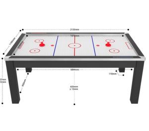 TABLE jeu AIR - HOCKEY, convertible table et ping-pong, 4 coloris