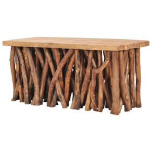 TABLE basse 100 cm, en bois massif de teck