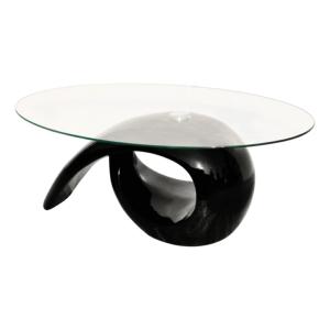 TABLE basse 115 cm, fibre de verre, noir ou blanc