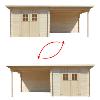 ABRI de jardin, bois massif 28 mm, extension réversible, surface 20 m²