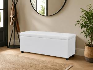 Banc banquette coffre de rangement, 6 coloris