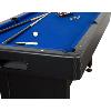 BILLARD PRO 6 Ft, Bois noir, tapis bleu