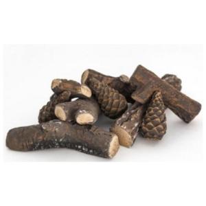 Lot de 9 bûchettes décoratives en céramique pour cheminée éthanol