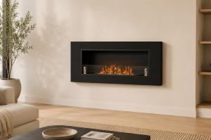 Cheminée bioéthanol murale HORIZON – 136 cm – 8 kW – 3 coloris