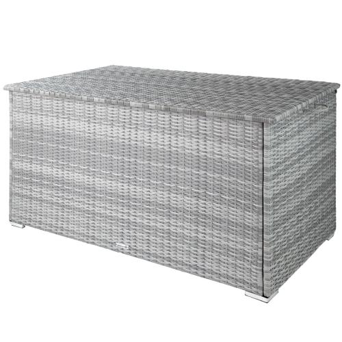 COFFRE géant en résine tressée/alu, 760 litres, 5 coloris