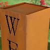COLONNE décoration jardin métal, modèle WELCOME, 2 coloris