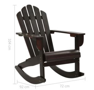 Fauteuil à bascule ALASKA, rocking Chair, marron