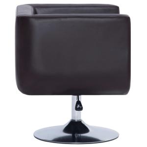 Fauteuil Design Club, cuir, marron