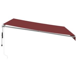 STORE BANNE 600 x 350 cm, motorisé, toile rouge bordeaux