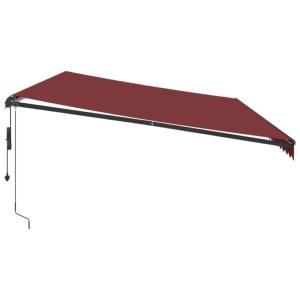 STORE BANNE 600 x 350 cm, motorisé, toile rouge bordeaux