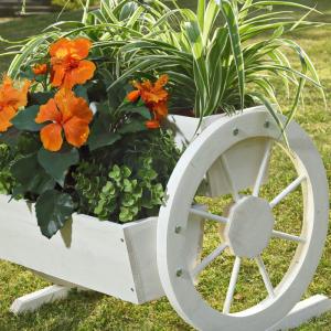 JARDINIERE bois, 2 bacs, 3 coloris disponibles