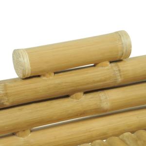 Lit design en bambou naturel, matelas 140 x 200 cm