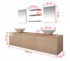 MEUBLE de salle de bain complet beige, double vasque