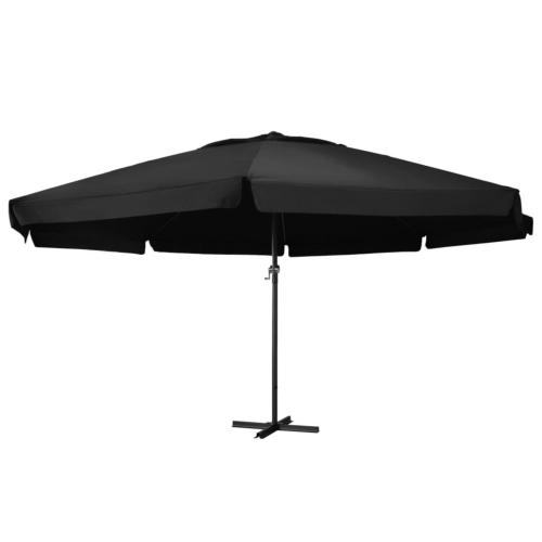 PARASOL aluminium, XXL 600 cm de diamètre, noir