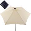 Parasol Aluminium solaire, 24 leds, 270 cm, 2 coloris