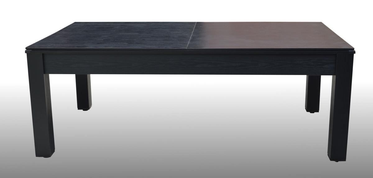 Billard bois noir, 3 en 1, avec plateau de table.