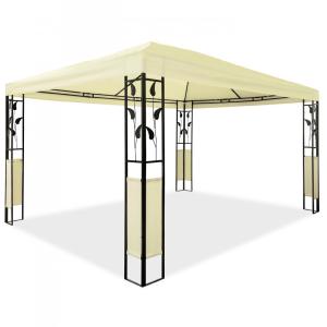 TONNELLE de jardin, éclairage LED, 3 x 4 M, marron
