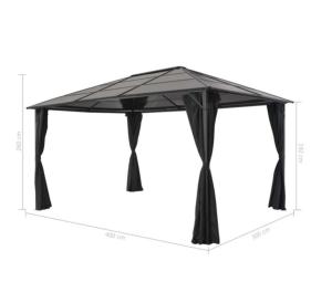 TONNELLE  jardin noir, ALU / Polycarbonate, 2 dimensions