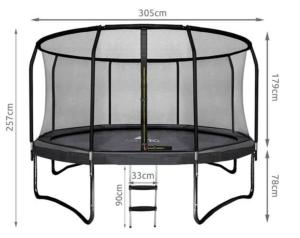 TRAMPOLINE Complet, diverses tailles, modèle GOLD