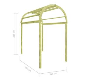 PERGOLA Tunnel en bois, 125 x 150 x 235 cm