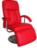 Fauteuil design de massage chauffant, cuir rouge